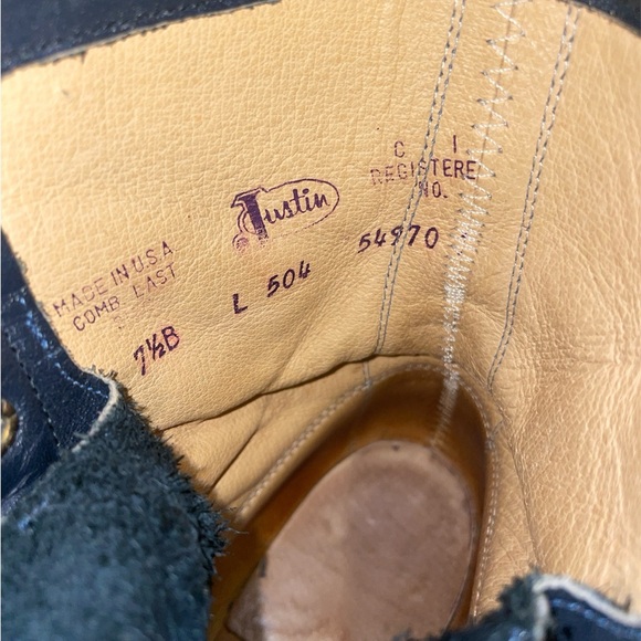 Women’s Blue Justin Boots 54970 size 7.5 B - Picture 4 of 4